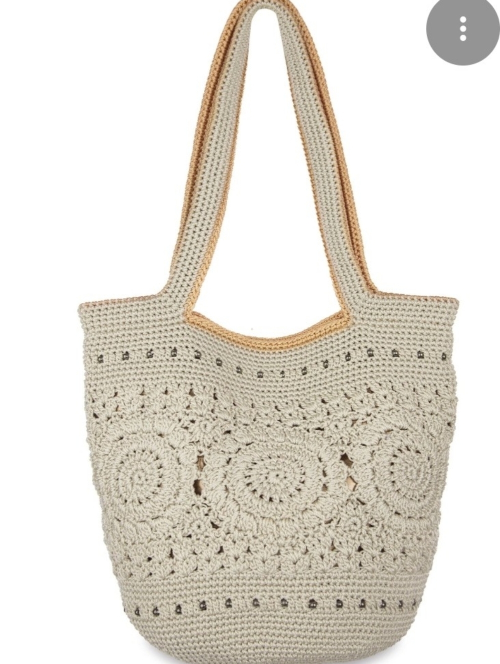 Brand New Never Used. The Sak Beige Crochet Tote Bag.